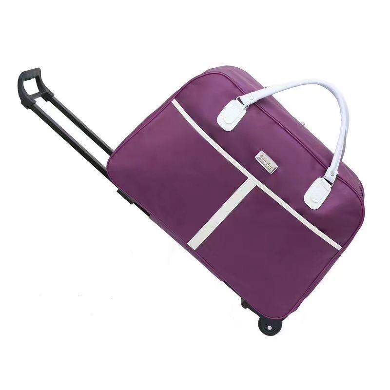 กระเป๋ารถเข็น, สีทึบ, กระเป๋าดัฟเฟิลความจุขนาดใหญ่, unisex สามารถขึ้นเครื่องได้, กระเป๋าเดินทางรถเข็น, กระเป๋าเดินทาง, ก