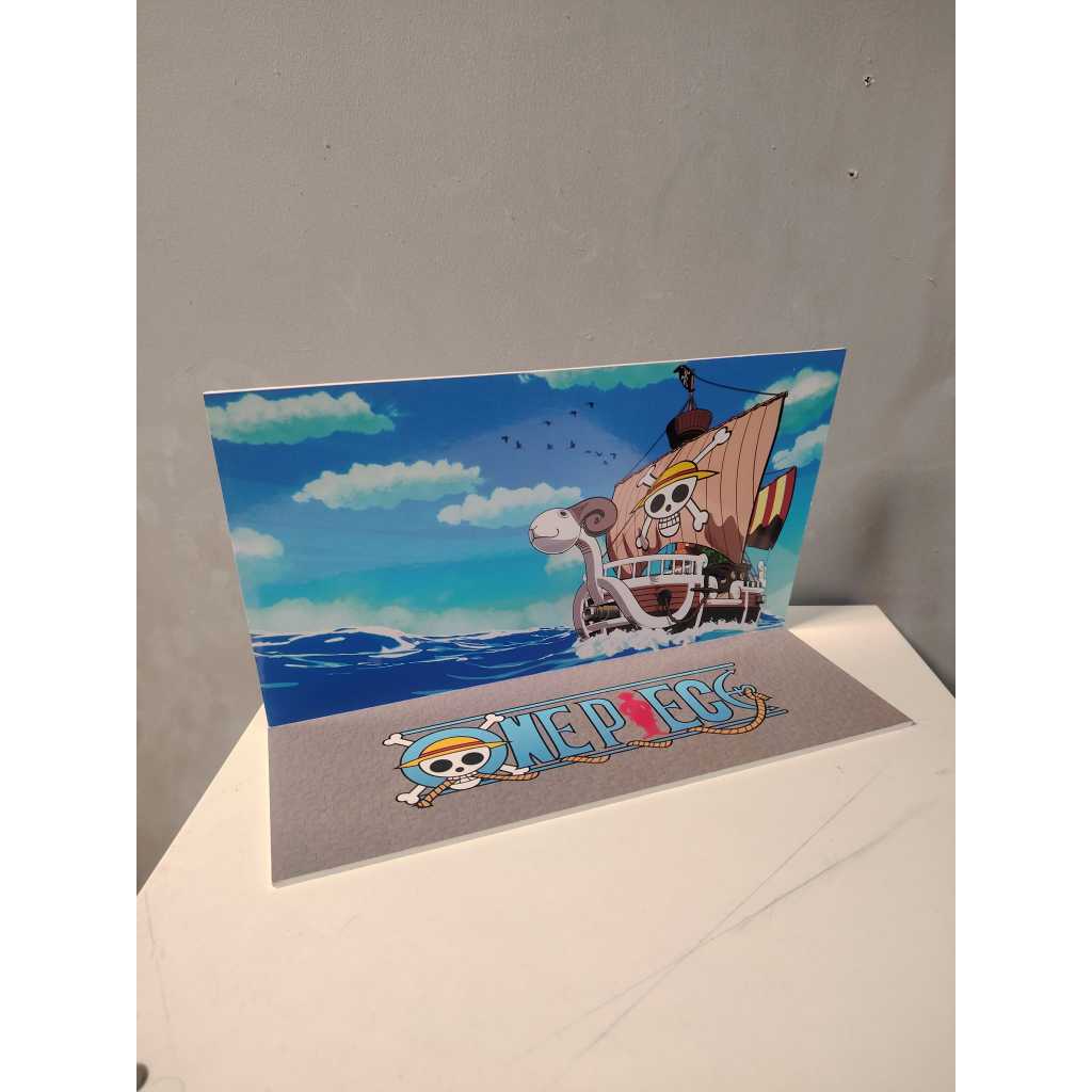 ฉากโมเดล แบบชุด 2 ชิ้น (One Pieceแบบที่1) (สามารถสั่งทำตามขนาดตู้โมเดลได้) - รูปที่ 4