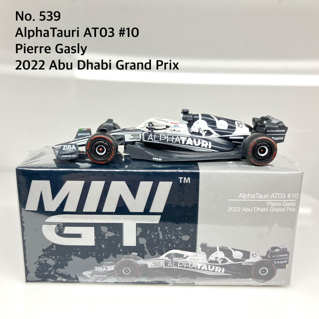 MiniGT 📌No. 539-L 📌 AlphaTauri AT03 #10 Pierre Gasly 2022 Abu Dhabi Grand Prix