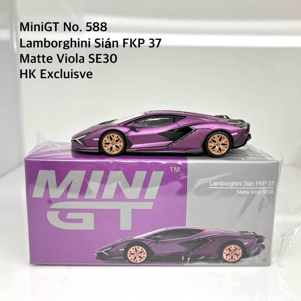 MiniGT 📌No. 588-L📌 Lamborghini Sián FKP 37 Matte Viola SE30 - HK Exclusive