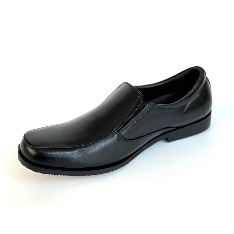 Loafers Soft Genuine รองเท้าหนังแท้ สีดำ ทรงหน้าเท้ากว้าง งานไทย หนังนิ่ม พื้นนุ่ม มีไซส์ 38 - 50