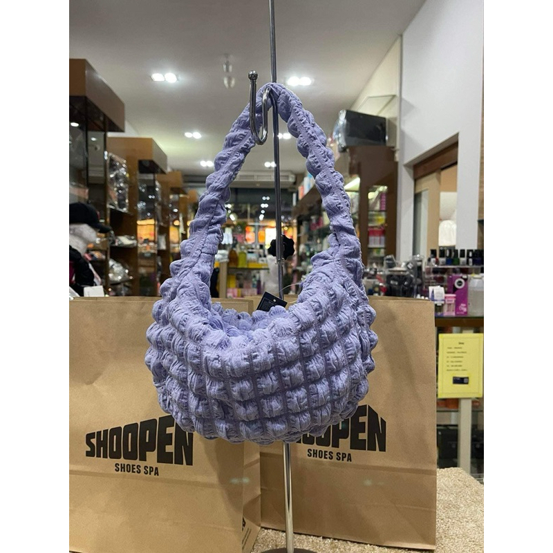 🛍 พร้อมส่ง 🇰🇷แท้ 100%SHOOPEN WRINKLE MINI HOBO BAGขนาด SHOOPEN  bag  วัสดุ โพลีเอสเตอร์ 100%