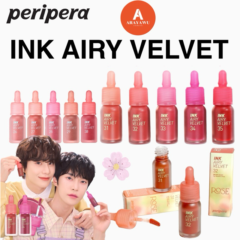 (✅แท้/พร้อมส่ง) 🍑 Peripera Ink Airy Velvet Tint 4g 🍑