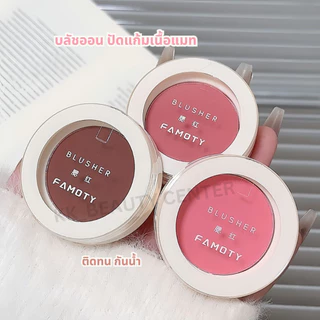 (สินค้าส่งจากไทย) BLUSHER บลัชออน ปัดแก้ม FAMOTY ตลับกลม เนื้อแมท สีสวยติดทน กันน้ำ มีหลายโทนสีให้เลือก