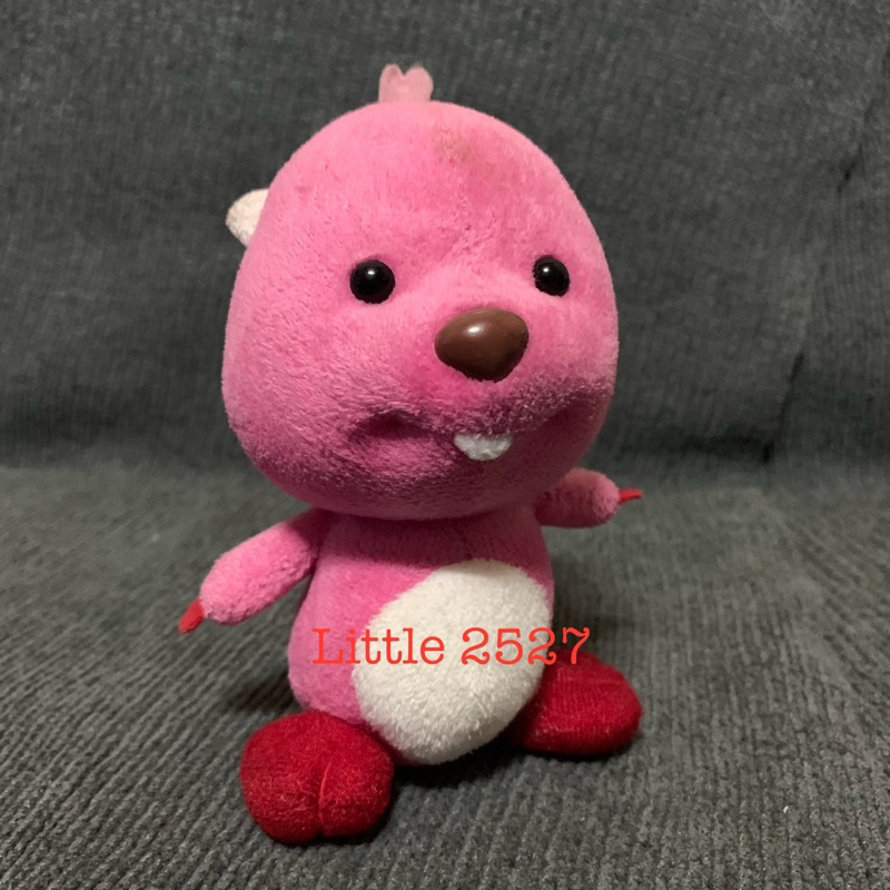 ตุ๊กตา Pororo LOOPY Pink Beaver Plush (มือสอง สูง4นิ้ว)