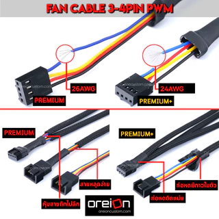 สายพัดลม 4Pin 3Pin PWM Y Fan Female To 4Pin Male x2 PWM สาย Y พัดลม [พร้อมส่ง][รับประกัน 1 ปี]