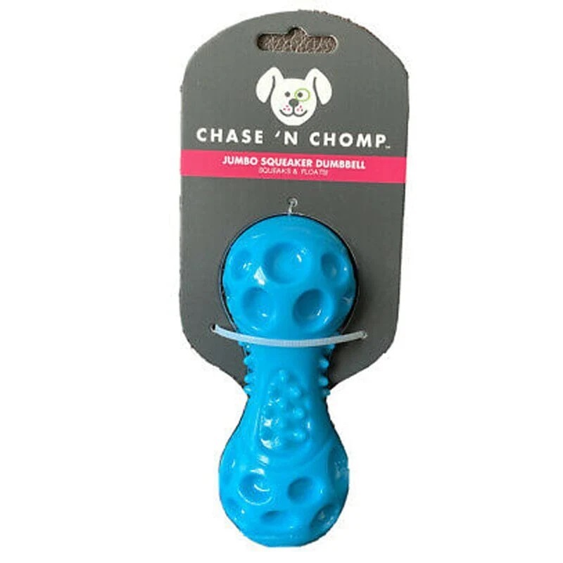 พร้อมส่ง ของแท้ CAITEC Chase 'N Chomp Geo Fetch Ball Dog Toy (Yellow Snowflake/Dumbbell)