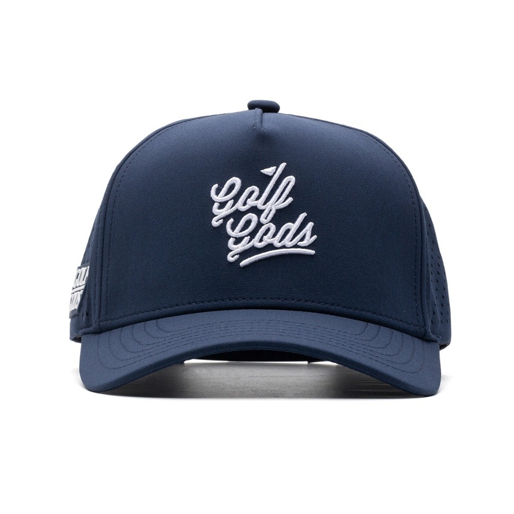 Golf Gods หมวก TOUR PRO Script Golf สีน้ำเงิน ปีกโค้ง