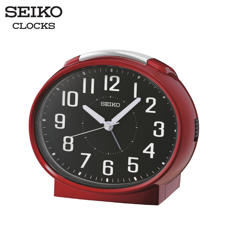 [E-tax E-Receipt]SEIKO CLOCKS นาฬิกาปลุก รุ่น QHK059R ขนาด 4.4 x 5.1 นิ้ว