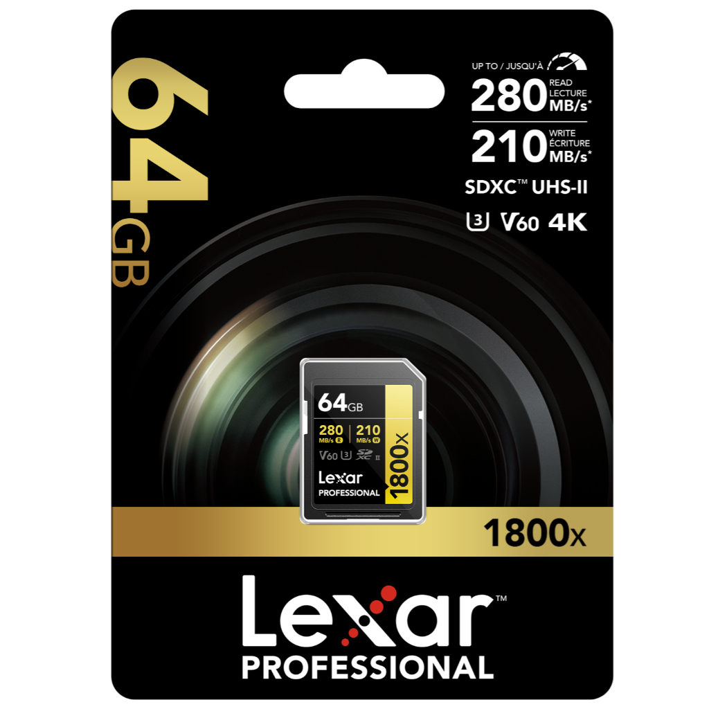 Lexar 64GB SDXC Professional 1800x (280MB/s)