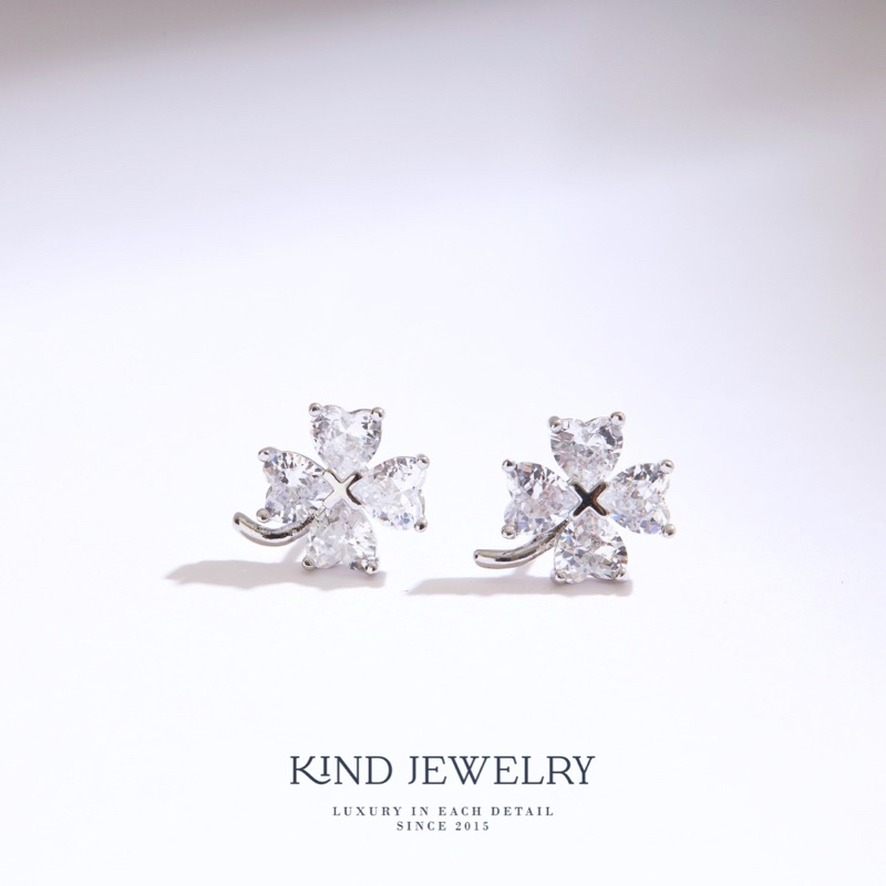Kind Jewelry ต่างหู Clover Diamond