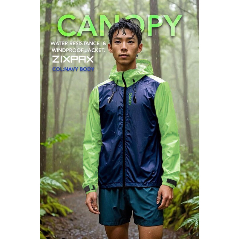 แจ็คเก็ตกันฝน รุ่น CANOPYเป็นแจ็คเก็ตแบบบางเบา #ZIXPAX