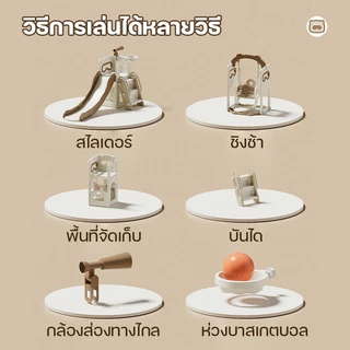 สไลเดอร์เด็ก ชิงช้าเด็ก ขนาด190cm พร้อมแป้นบาส+ลูกบาส+กล้องส่องทางไกล ช่องเก็บของด้านล่างกว้างขวาง สำหรับเด็ก1-6ขวบ