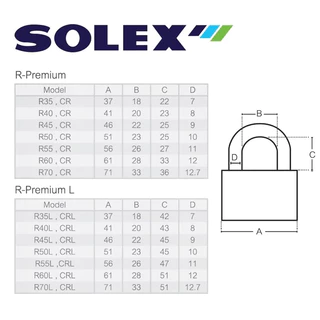 กุญแจ SOLEX ระบบคีย์อะไล้ท์ (5,6ตัวชุด)มีให้เลือกทั้งคอสั้นและคอยาว