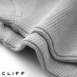 CLIFF -COD✅แขนยาวผู้ชาย เสื้อสตรี ชุดคู่รัก คอกลม เลือกได้หลายสี แบบหลวม วาฟเฟิล