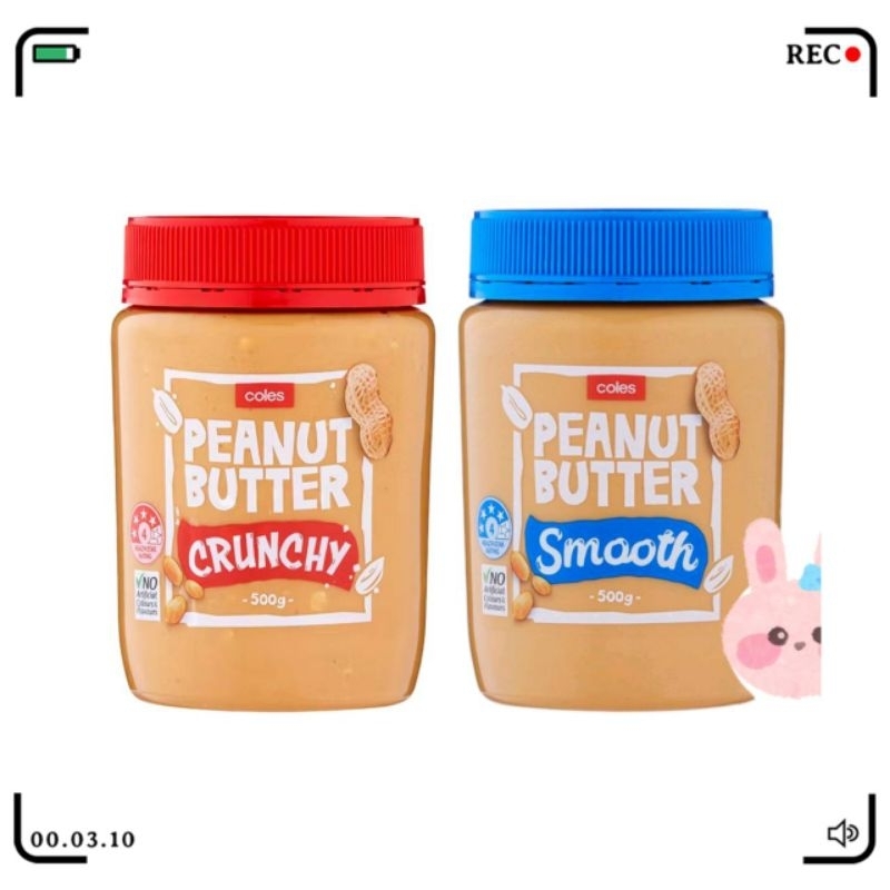 Coles🇬🇧 peanut butter 500g  เนยถั่วบดหยาบ/ละเอียด