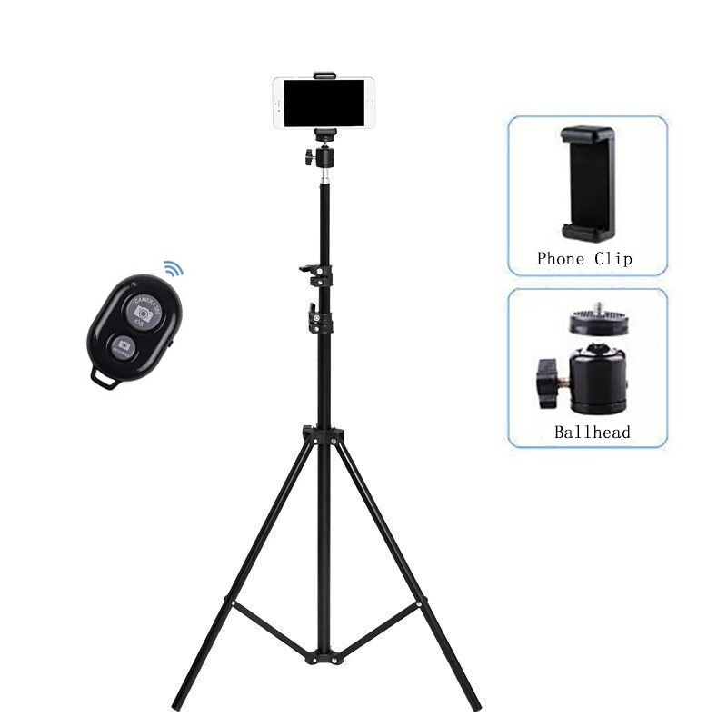 1/4 ขาตั้งไฟ Led stand ขาตั้งสำหรับไฟสตูดิโอ ชุดขาตั้งกล้องเซลฟี่ 210cm Tripod ขาตั้ง 2.1เมตร ไฟสตูดิโอ ไฟLed ขาตั้งไฟ