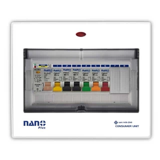 NANO ตู้คอนซูมเมอร์ยูนิต NANO ELECTRIC เมน + 8ช่อง (พร้อม RCBO + ลูกย่อย 6 ลูก) รุ่น NNP-CR-08(ของแท้จากศูนย์)
