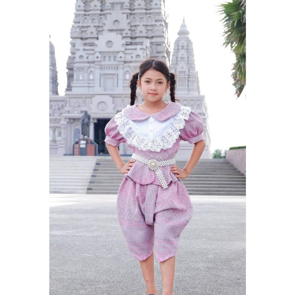 (ชุดไทยเด็ก) ชุดแม่พุดจีบ+โจงกระเบน ราคาไม่รวมเครื่องประดับ