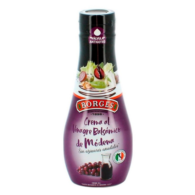 Borges Cream With Balsamic Vinegar of Modena 250ml. บอร์เกส ซอสครีม ผสมน้ำส้มสายชูบัลซามิก โมเดน่า