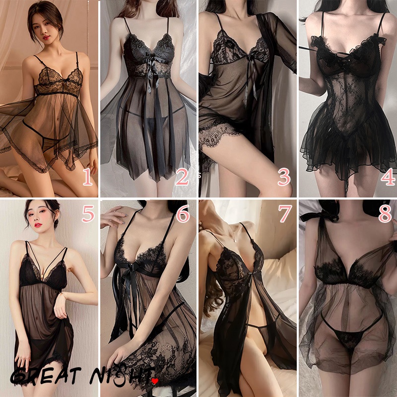 💗Great Night💗ชุดลูกไม้เซ็กซี่ ชุดยั่ว หลากสไตล์และคุณภาพดี ใส่สบาย ชุดนอนไม่นอน จัดส่งที่รวดเร็ว