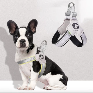 เสื้อรัดอกหมา สุนัข แมว Dog Harness เชือกจูงสุนัข สายรัดหน้าอก รูปตัว Y แบบสะท้อนแสง สายจูงสัตว์เลี้ยง