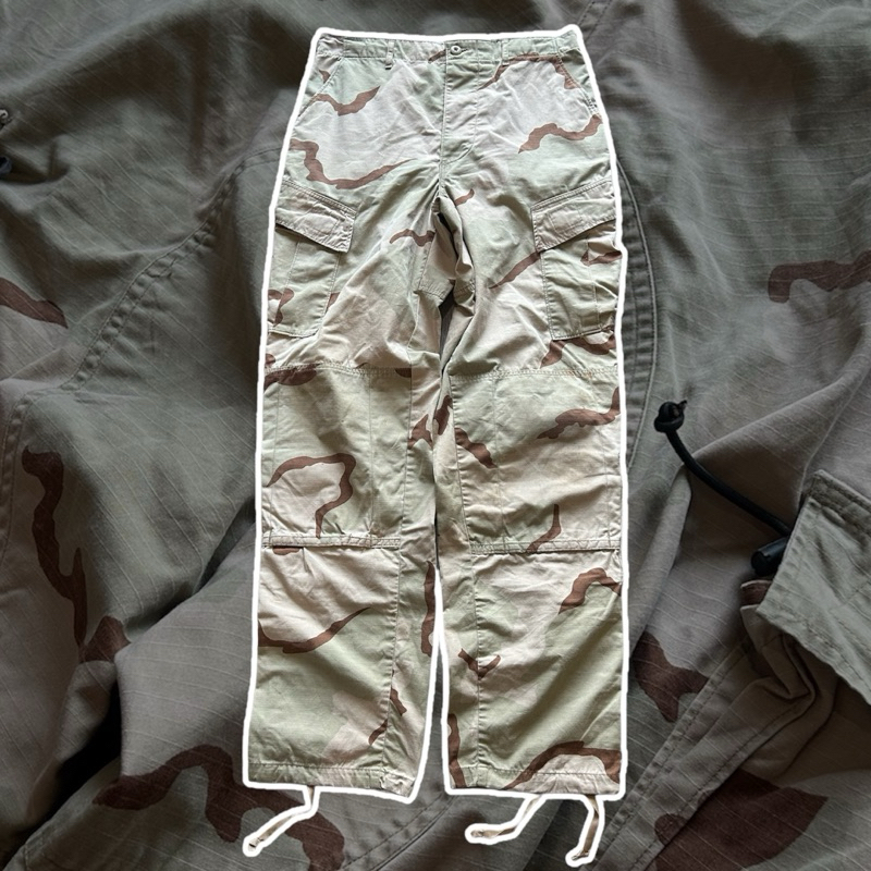 กางเกงทหาร กองทัพ USA (CU) combat uniform ทะเลทราย3สี size M/R เอว31-35 ยาว 35 แท้มือสอง ตำหนิตามภาพ