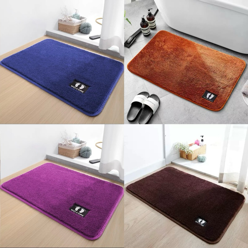 พรมเช็ดเท้าและพรมประตู 40x60 Chùaรม สีสดใส ไม่จางหาย ไม่ขุยไม่หดตัว