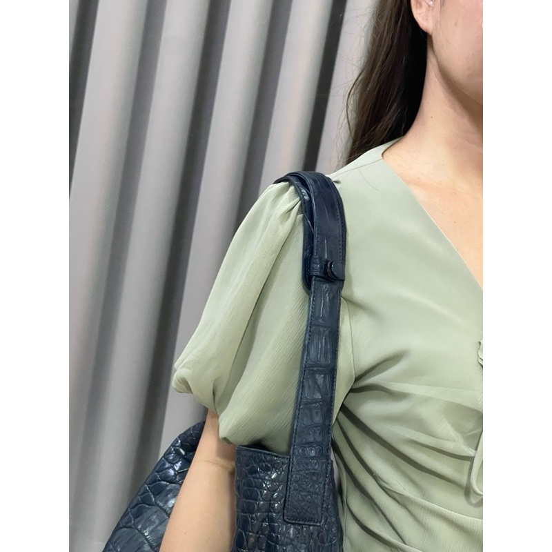⚡️พร้อมส่ง⚡️ RATCHA_กระเป๋าหนังจระเข้แท้ ที่รองบ่าหนังจระเข้แท้ Shoulder Pad