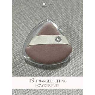 SUPERMOM l 119 Triangle velour powder puff พัฟแป้งฝุ่น (มีตลับใส่แถมให้)