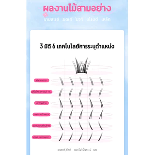 【จัดส่งจากประเทศไทย】ขนตาปลอม 3D แบบช่อ มีกาวในตัว แบบสามชิ้น ต่อขนตาธรรมชาติ ตาโต ติดทน เหมาะสำหรับมือใหม่ เทศกาลสาดน้ำ