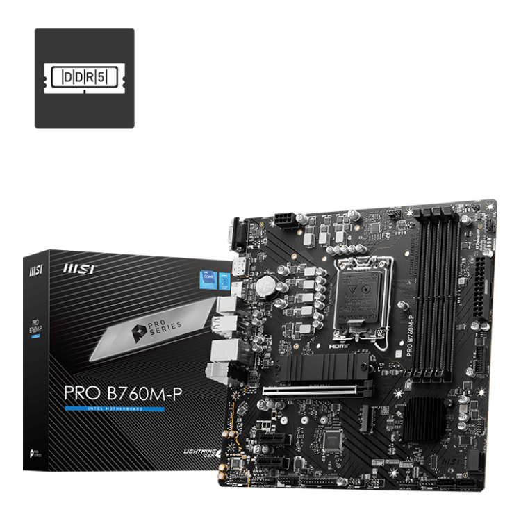MAINBOARD (เมนบอร์ด) MSI PRO B760M-P (DDR5) (SOCKET LGA 1700) (MICRO-ATX) - 3 YEARS