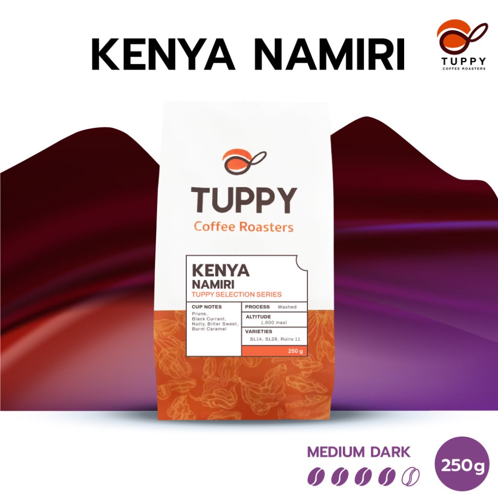 TUPPY COFFEE : เมล็ดกาแฟคั่ว Kenya Namiri (Single Origin) 250 g
