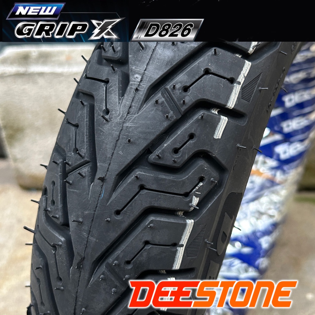 Honda Dio , Giorno , Julio , ZX ยาง 3.00-10 Deestone D826 Grip X จุ๊บเลส ยางดีสโตน ยางรถป๊อบ