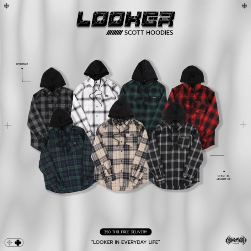 LOOKER // SCOTT HOODIE เสื้อเชิ้ตฮู้ดสก็อต จากแบรนด์Looker