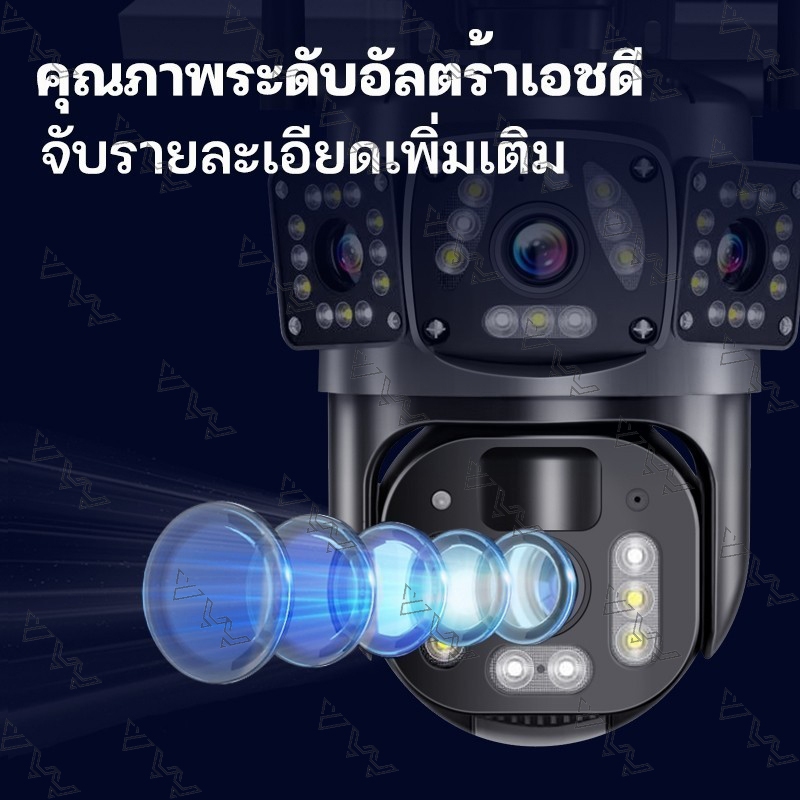 Solar CCTV 4G / 8MP กล้องไร้สายพลังงานแสงอาทิตย์ / พร้อมแบตในตัว / 4K กล้องวงจรปิด / 4 เลนส์ 360°PTZ - รูปที่ 5