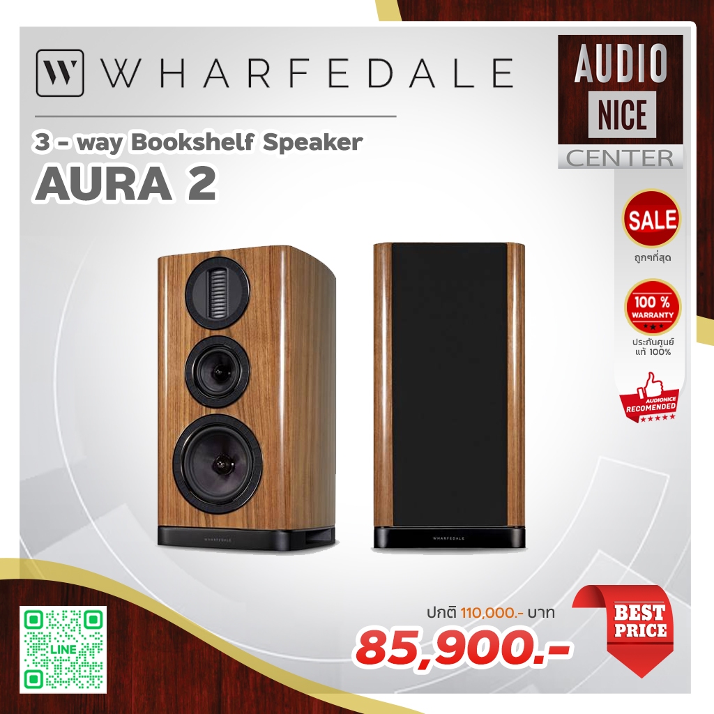 Wharfedale AURA 2 	3 - way Bookshelf Speaker