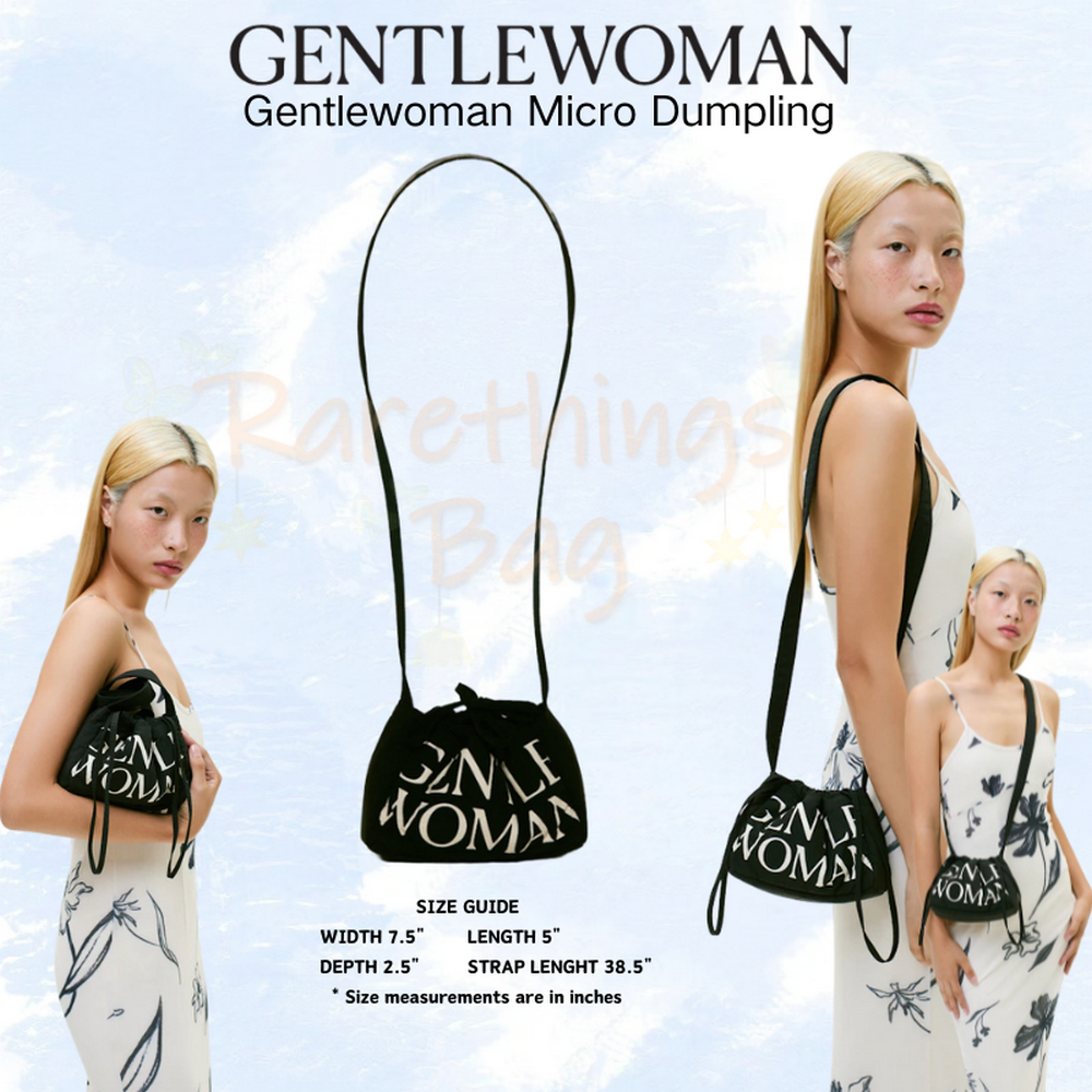 🎉gentlewoman official💯✨Gentlewoman Micro Dumpling Bag Black Truffle กระเป๋า woman gentle ของแทั