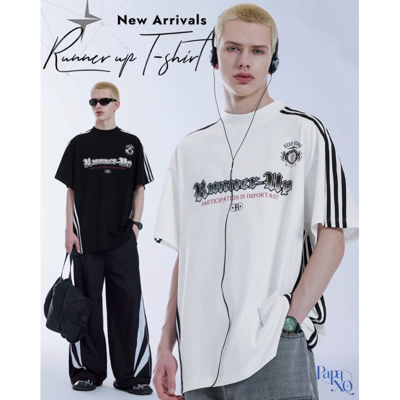 PAPA.XQ RUNNER UP T-SHIRT🤍🖤