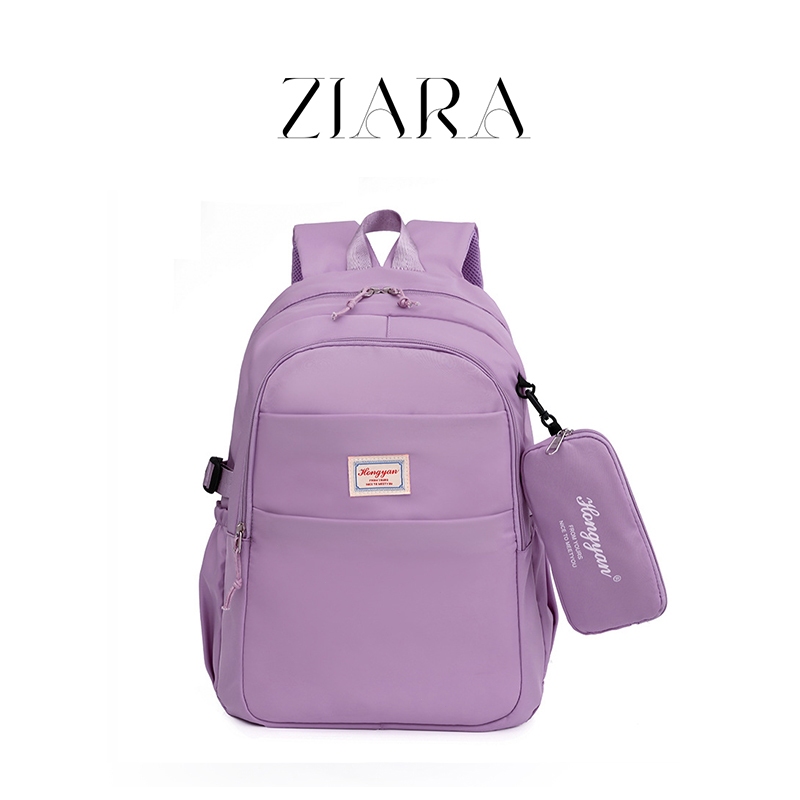 ZIARA กระเป๋านักเรียนนักเรียนกระเป๋าสะพายคู่นักเรียนความจุขนาดใหญ่กระเป๋าเป้สะพายหลังคอมพิวเตอร์กระเป๋าเดินทางกลางแจ้ง