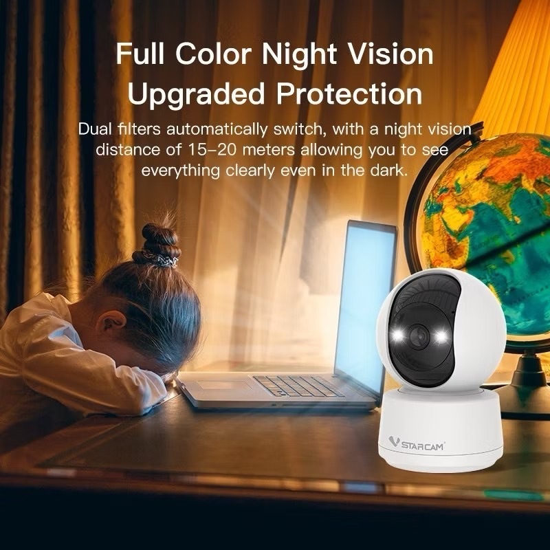 Vstarcam C994 ใหม่ล่าสุด (รองรับ WiFi 5G) กล้องวงจรปิดไร้สาย Indoor ความละเอียด 2MP มีระบบ AI+
