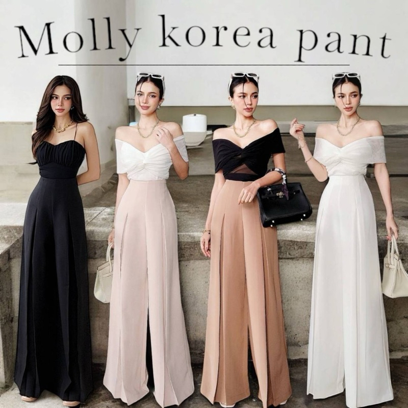 #COTTON CANDY กางเกงจีบหน้ามอลลี่ สีใหม่ New Molly korea pants