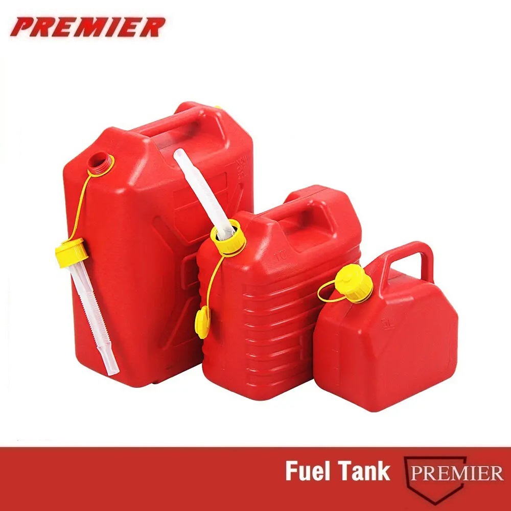 5ลิตร ถังแกลลอนเก็บน้ำมันสำรอง Fuel Tank ถังน้ำมันสีแดง พร้อมท่อเติมน้ำมัน