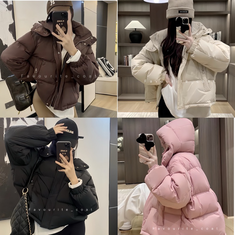 Hoodie พร้อมส่ง เสื้อโค้ทกันหนาว มีกระเป๋าข้าง สายรูดชายเสื้อ รุ่นนี้ฮู้ดใหญ่ๆหนาๆเลยค่ะ