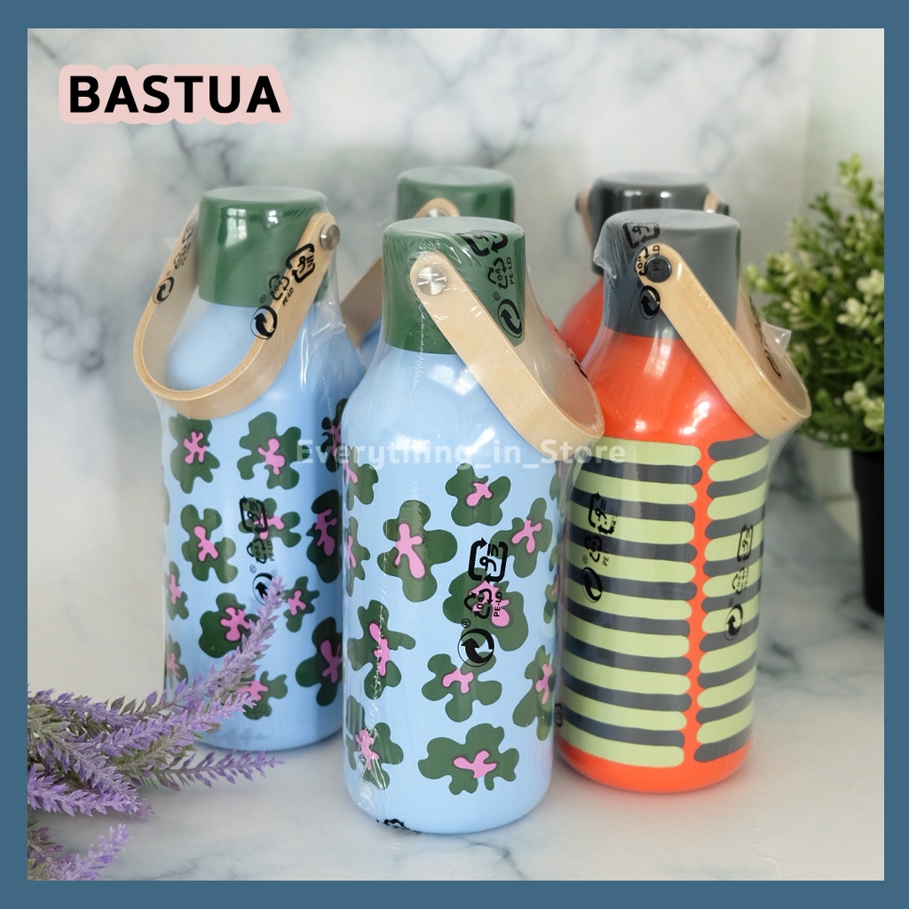 BASTUA ขวดน้ำสแตนเลส ลายดอกไม้/ลายทาง (Limited)