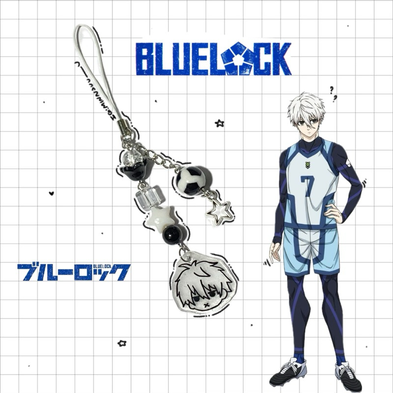 Blue lock phone charm - สายห้อยโทรศัพท์ลายอนิเมะ Blue lock ⚽️