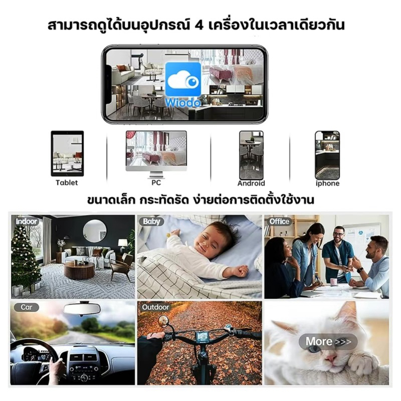 กล้องวงจรปิด Q1 Color Full HD 5 ล้านพิกเซล App:Wiodo