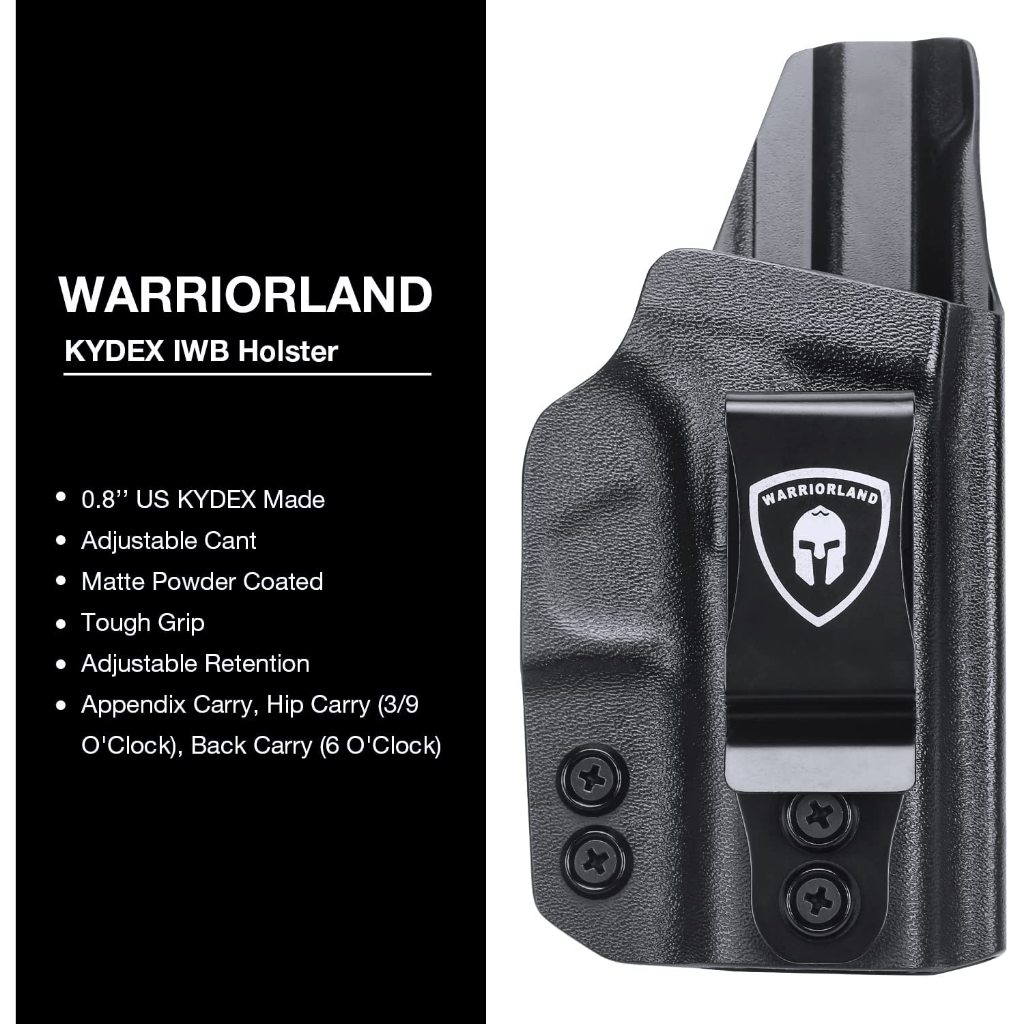 USA WARRIORLAND holster ซองพกใน Glock 43 IWB Kydex Holster, Kydex/Metal Belt Cilp, Fit Glock 43 / Gl