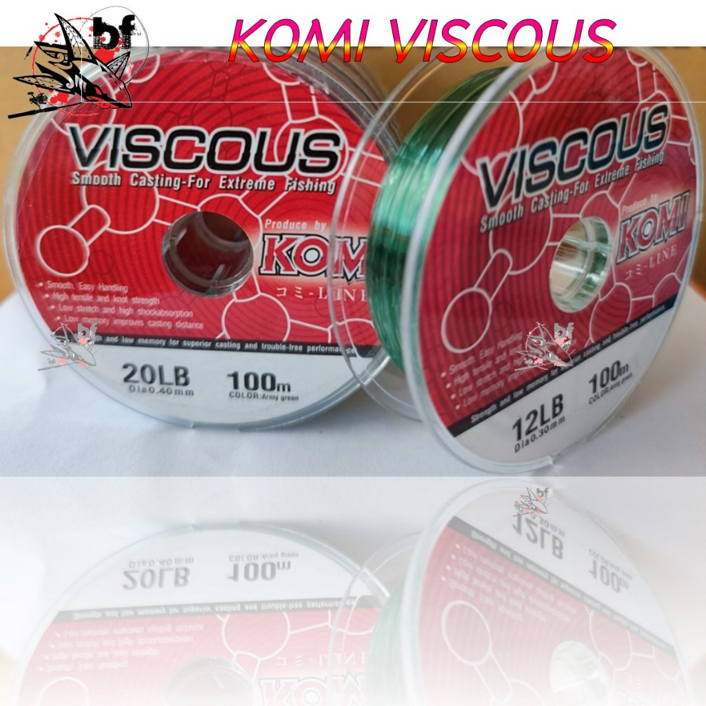 สายเอ็น Viscous Komi ความยาว 100 เมตร เส้นเหนียว มีสีเขียวสดและสีเขียวเข้ม ทางร้านสุ่มสีให้นะคะ