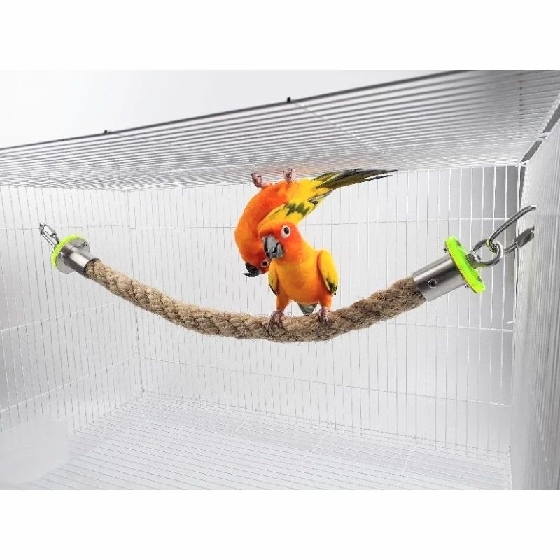 เชือกห้อยคู่ ใช้ทน คอนนก ของเล่นนก กรงนก ที่ยืนนก คอนยืนนก อุปกรณ์เลี้ยงนก